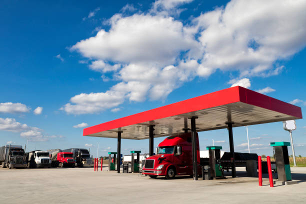 Truck at Gas Station